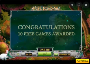 10 Free Spins - Alice in Wonderland