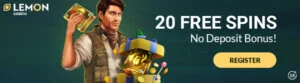 Lemon Casino 20 free spins no deposit promotion