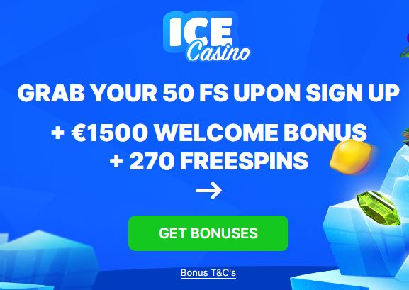 ice casino free spins code